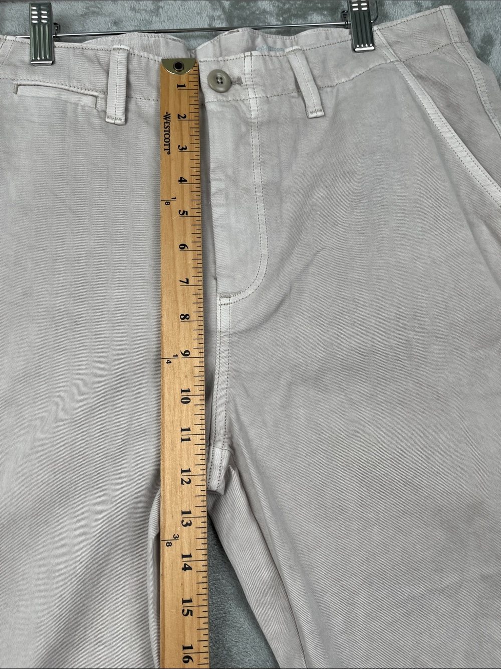 NEW Outerknown 33 Mens Beige 100% Organic Cotton Chino Pants - Picture 5 of 12